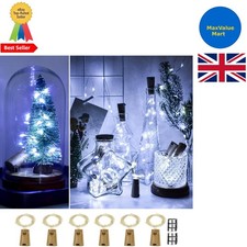 Gemütliche 6er Pack LED Kork Lichter - 20 Lichterketten für Wohndeko & Events