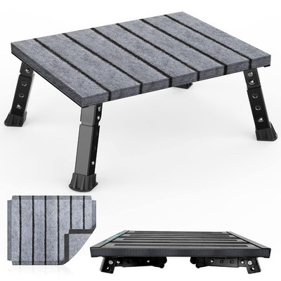 Large Adjustable RV Step with Anti Slip Surface and Cloth Cover 3 Level