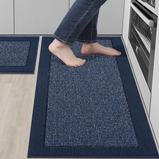Kitchen Rugs and Mats Set of 2 Non-Slip Kitchen Mats for Floor, Absorbent and