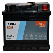 Batteria Exide El550 12V 55ah 540A Efb Start&stop Fiat Audi Vw Seat Skoda Suzuki - Miniatura 3