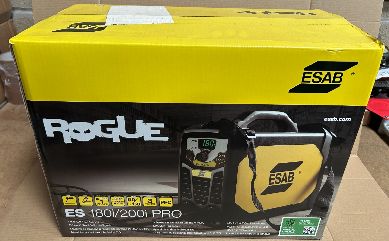ESAB Rogue ES 200i PRO MMA/Lift Tig Welder 110v/230v Dual Voltage BRAND NEW