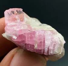 53 carat Beautiful pink tourmaline crystal specimen with albite from Afghanistan