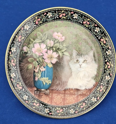 Royal Doulton Lesley Anne Ivory, Katzen auf Minton Fliesen Serie ROSALIE Wildrosen