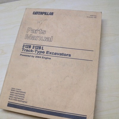 CAT Caterpillar 312B L Crawler Excavator Parts Manual Book catalog list 1996  