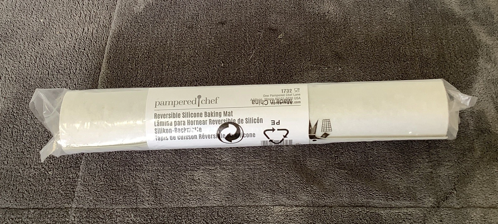 Pampered Chef Reversible Silicone Baking Mat Nonstick #1732