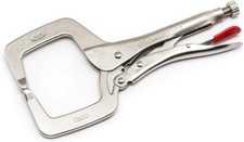 Locking C-Clamp with Swivel Pad Tips - Heavy-Duty Adjustable Clamp with Hex Key