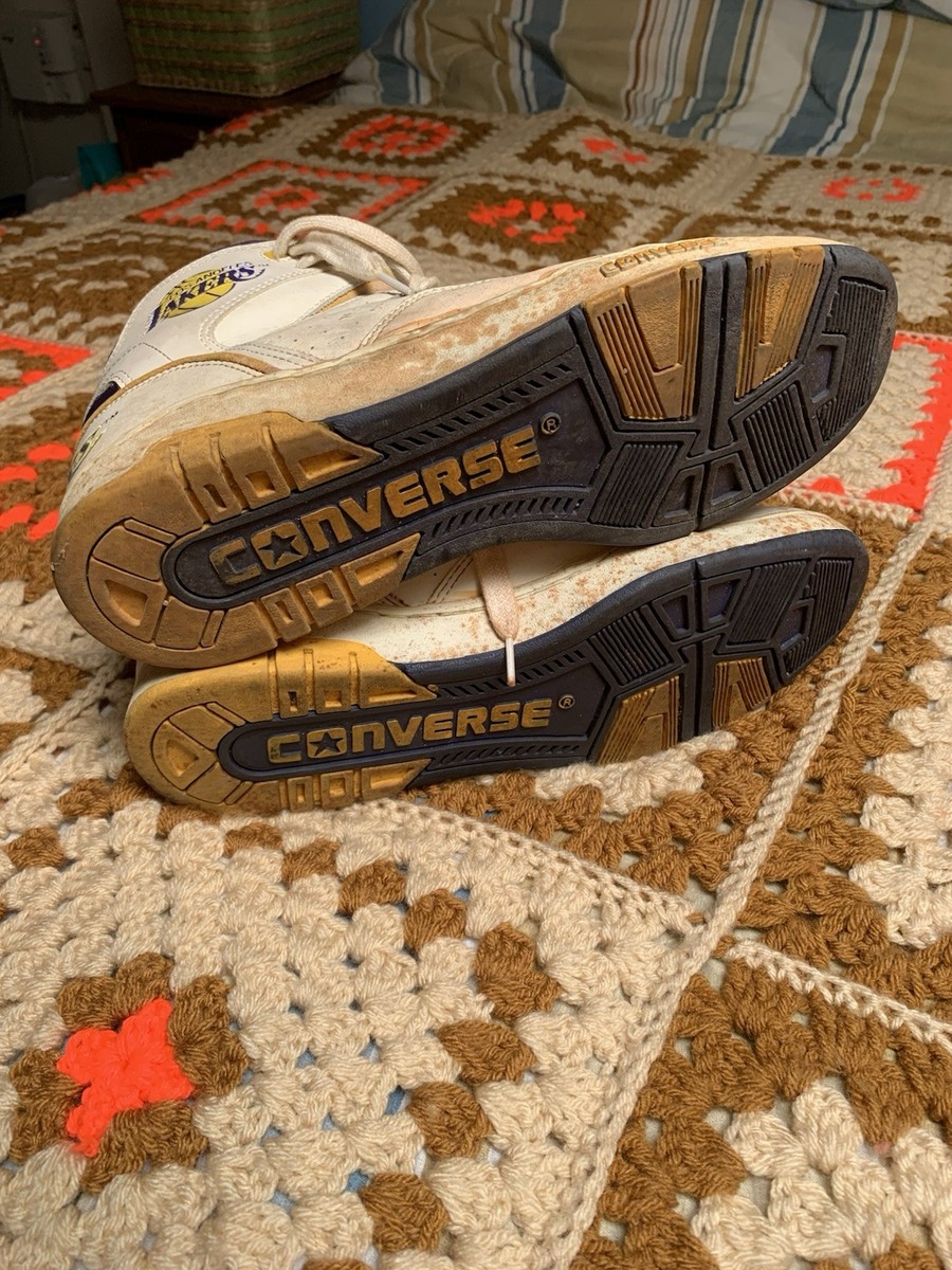 Vintage 80s LA Lakers Converse High Top | eBay