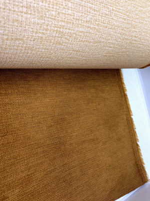 9 Meter feiner Chenille Mid Caramel Polsterstoff PORTOFREI