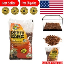 Eco-Friendly Reptile Fir Bark Bedding - 8 Quarts, Enhances Humidity  Habitat