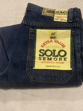 NEW Vintage Solo Semore Jeans 90s Made In USA Women 15/16 Straight Med Wash