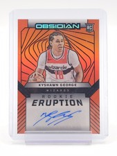 KYSHAWN GEORGE 2024-25 OBSIDIAN ROOKIE ERUPTION AUTOGRAPH ORANGE AUTO /99 Q5600