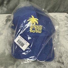 Palm Tree Crew Hamptons Blue Yellow Cap Hat Adjustable Snapback Embroidered Logo
