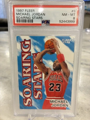 1997 FLEER Michael Jordan SOARING STARS #9 PSA 8