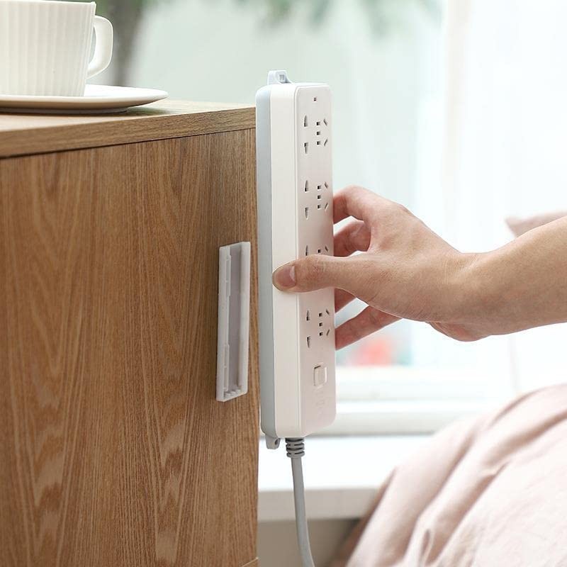 12 pieces Self - Adhesive Power Strip Holder for Tidy Cable Management.