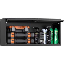 Metal Wall Cabinet, 30.31W x 12.01D x 14.02H Inch, Floating Garage Tool Cabin...