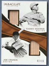 2017 Panini Immaculate Collection Harry Hooper / Joe Cronin  02/15 HOF RED SOX