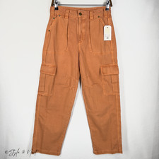 Billabong Cargo Pants Orange Y2K Baggy Walkalong Women's Size 34 NWT