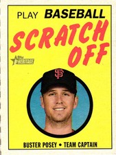 2019 Topps Heritage #11 Buster Posey 1970 Topps Scratch-Offs