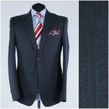 Mens Grey Blazer 42R UK Size DRESSMANN Wool Sport Coat Jacket