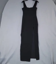 Nasty Gal Women's Black Size 10 Maxi Dress Square Neck Slit