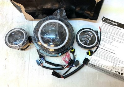 Z-Offroad Halo Led Lamps 7'' Black For Fatboy NEW S8477
