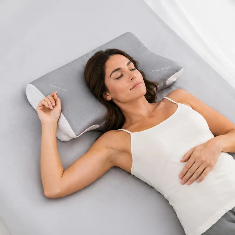 Cuscino Guanciale BUTTERFLY in Memory Foam Anti Russamento per Cervicale NUOVO