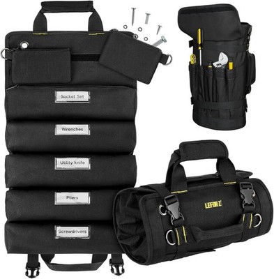 Tool Bag,Large Roll Up Tool Bag Organizer,13 Pockets Tool Roll Storage Pouch