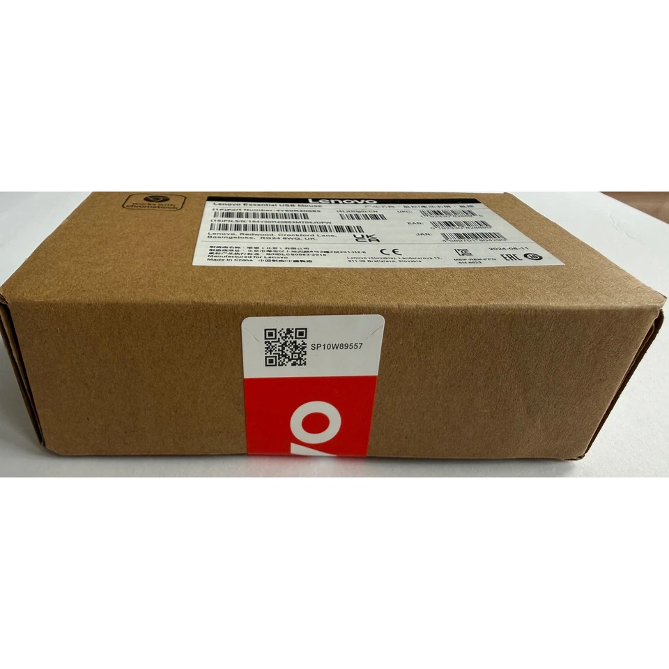 Lenovo Essential USB Wired Mouse - Black with Red Scroll Wheel, New in Box - Image 4 of 4