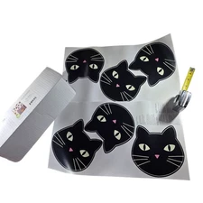 Black Cat Glow-In-The-Dark Vinyl Wall Decals By Tempaper six Pieces halloween