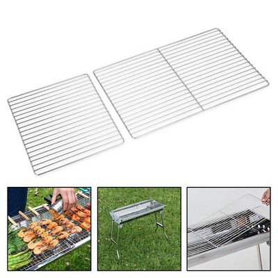 Praktisches Edelstahlgitter für BBQ Grill und Sieb (für Camping)