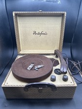 VINTAGE PORTOFONIC SUITCASE RECORD PLAYER
