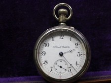 1903 illinois watch co silver type open face swing out leverset pocket watch #29