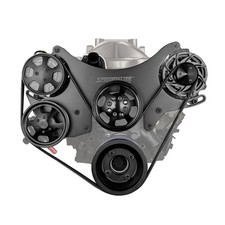 Ford Sb 289 302 351w Aluminum Complete Serpentine Engine Pulley Kit Black