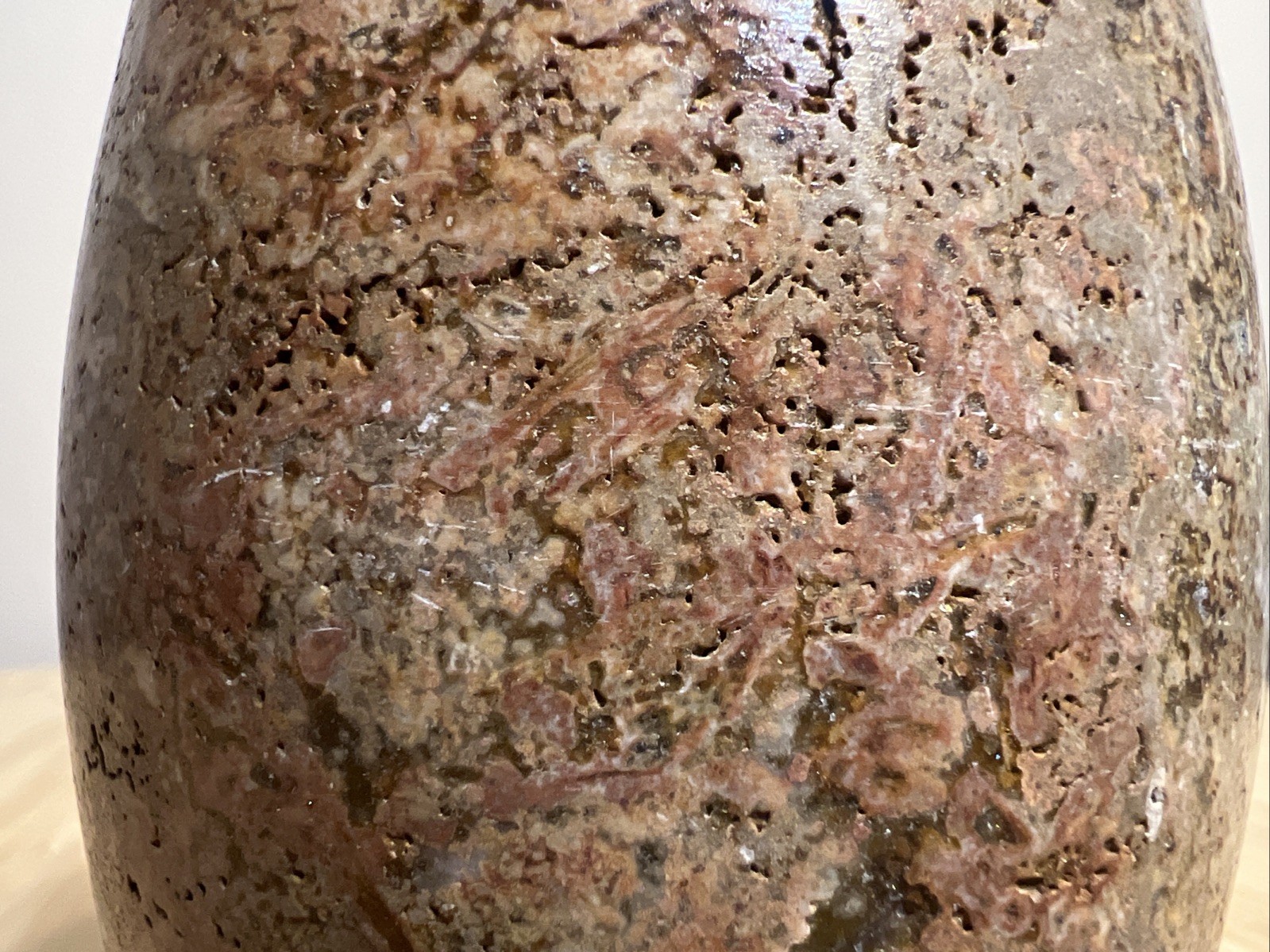 Natural Jasper Stone Toothbrush Holder 4 Inch Tall-3 Inch Wide-Heavy