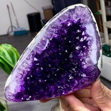 2.09LB Natural Amethyst geode quartz cluster crystal specimen Healing
