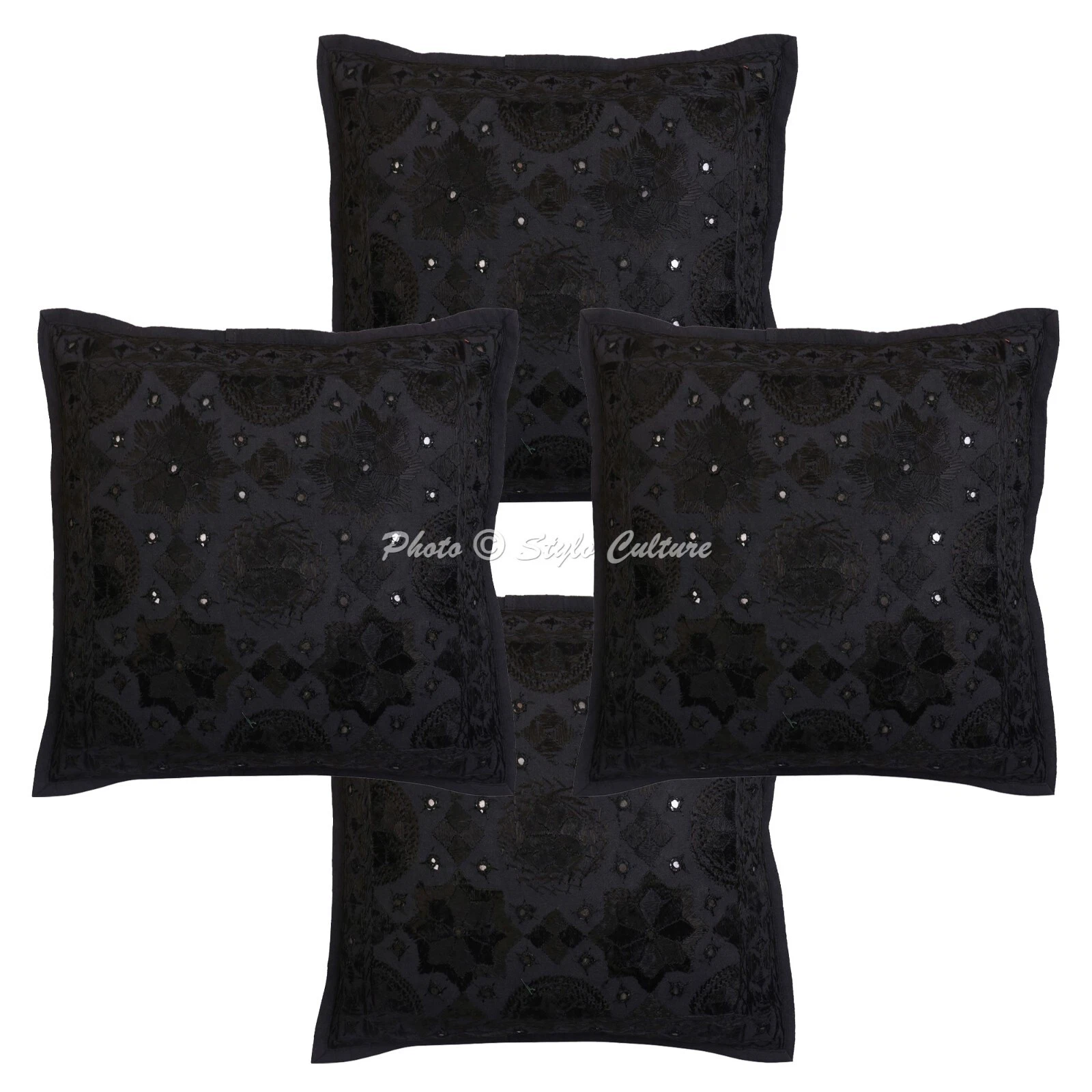 Handwoven Home Decor Cushion Embroidered Throw Pillow Cover Case Meditation