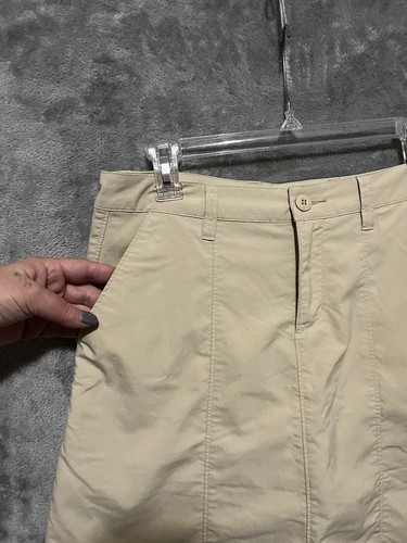 Patagonia Size 4 Tan Skort Skirt Shorts Zip pockets Gorpcore Golf Outdoors - Picture 2 of 7