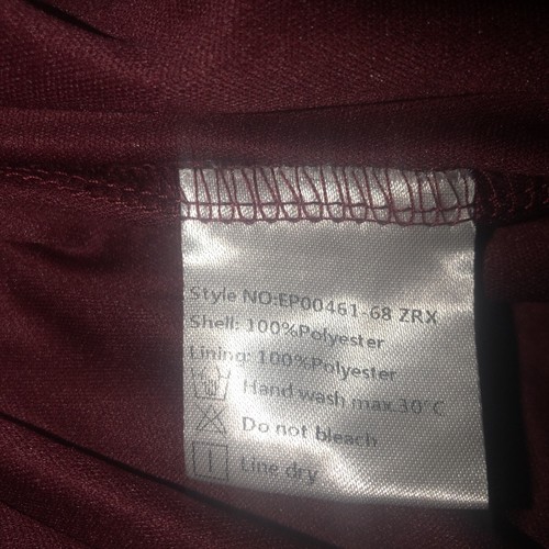 Women’s Plus Ever Pretty 5XL Burgundy Sequin Cocktail Special Occasion Dress - 第 15/16 張圖片
