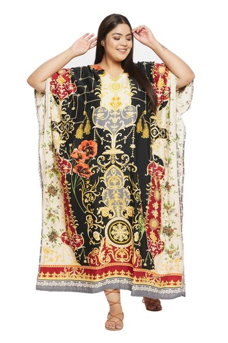 Women Kaftan Casual Maxi Dress Kimono Sleeve Evening Gown Beachwear Sundress - Picture 298 of 452