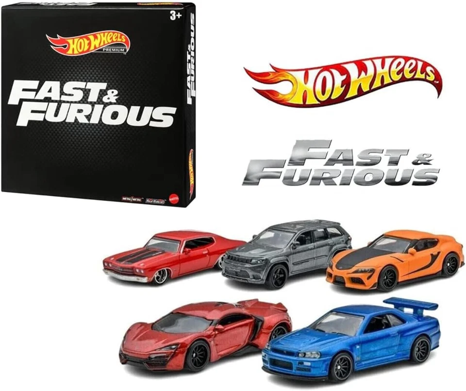2023 Fast & Furious Hot Wheels | Premium 5 Pack Box Set | Skyline GT-R Supra