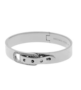 michael kors silver buckle bracelet