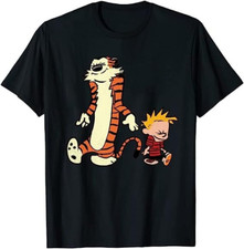 Calvin And Hobbes T-shirt Black Full Size