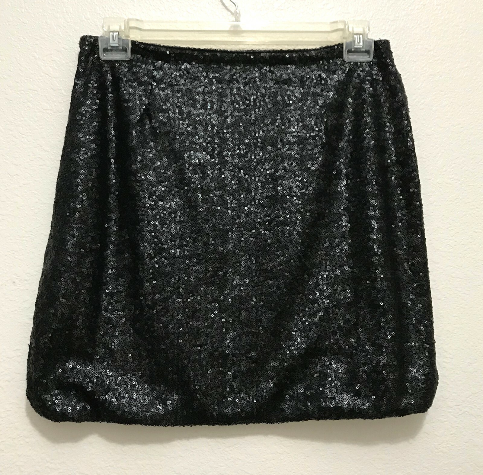 Halogen, Women Solid Black Full Sequin Bubble Hem… - image 1
