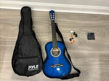 Pyle 36 In 6-string Classic Guitar-3/4 Size Scale Guitar W/ Accessory-blue Burst