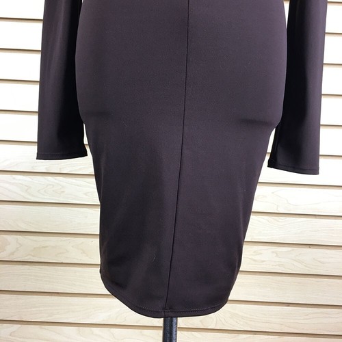 NWT Bar III Sheath Dress Women XS Brown Polyester Stretch Zip Short - Picture 3 of 12