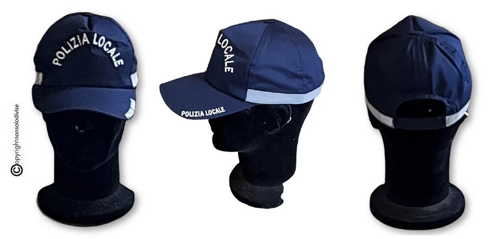 Cappello Cap Berretto Baseball Ricamato 3D Polizia LOCALE Tridimensionale