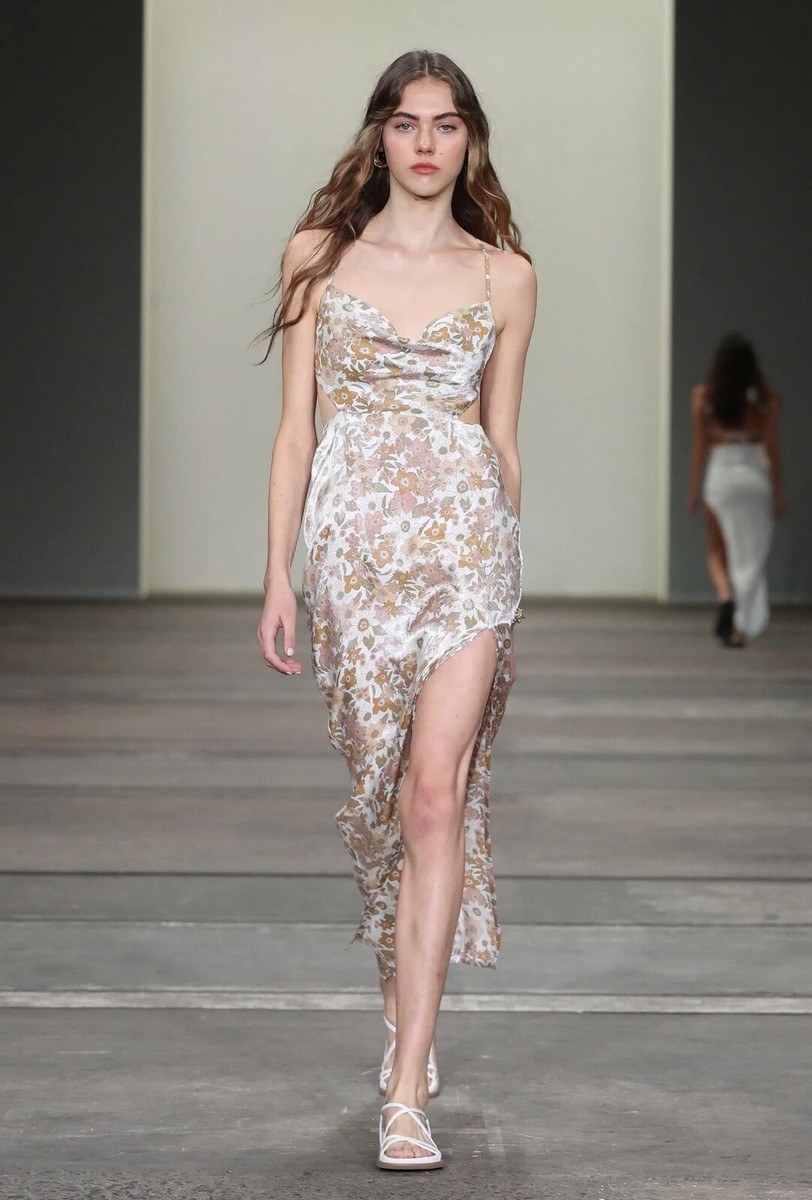NWT RUMER Paloma Cut Out Gown | eBay