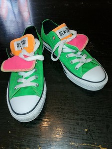 neon orange converse