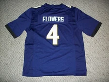 ZAY FLOWERS Unsigned Custom Purple Baltimore Sewn New Football Jersey Size S-3XL