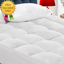 Queen Mattress Topper for Back Pain - Extra Thick Cooling Mattress Pad Cover for